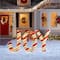 Glitzhome® 70.75"L Lighted Christmas 2.5D Fabric Peppermint JOY Outdoor Decor Set